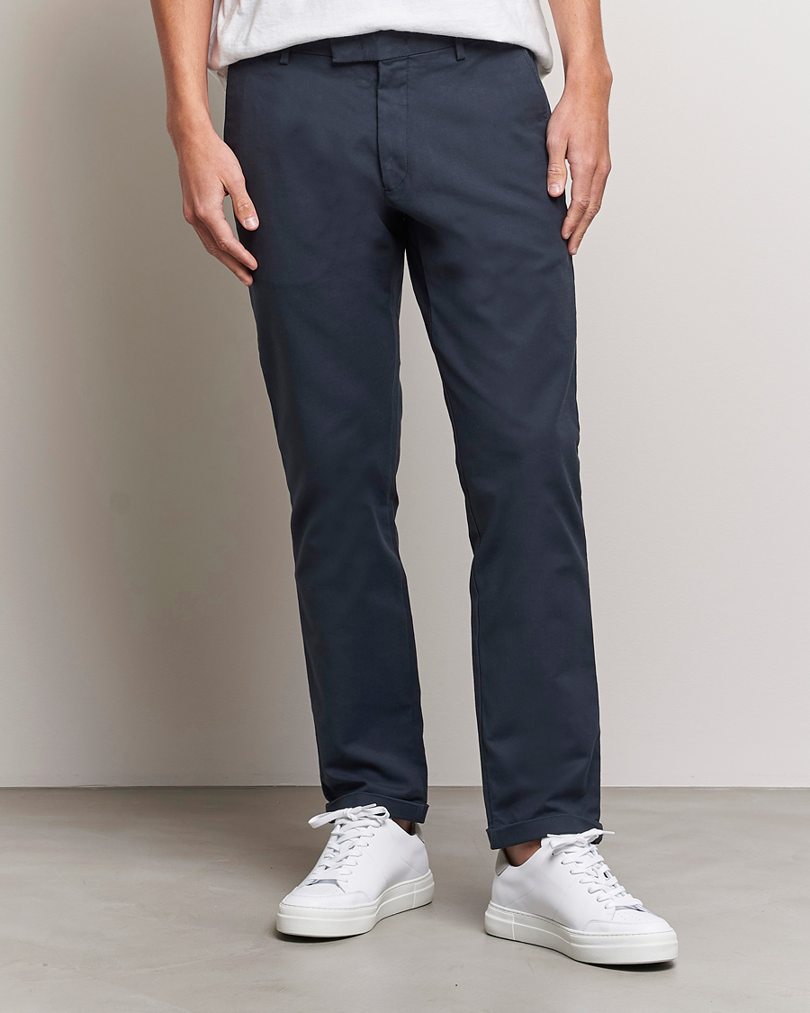 Men | Formal Trousers | NN07 | Scott Regular Fit Stretch Trousers Navy Blue