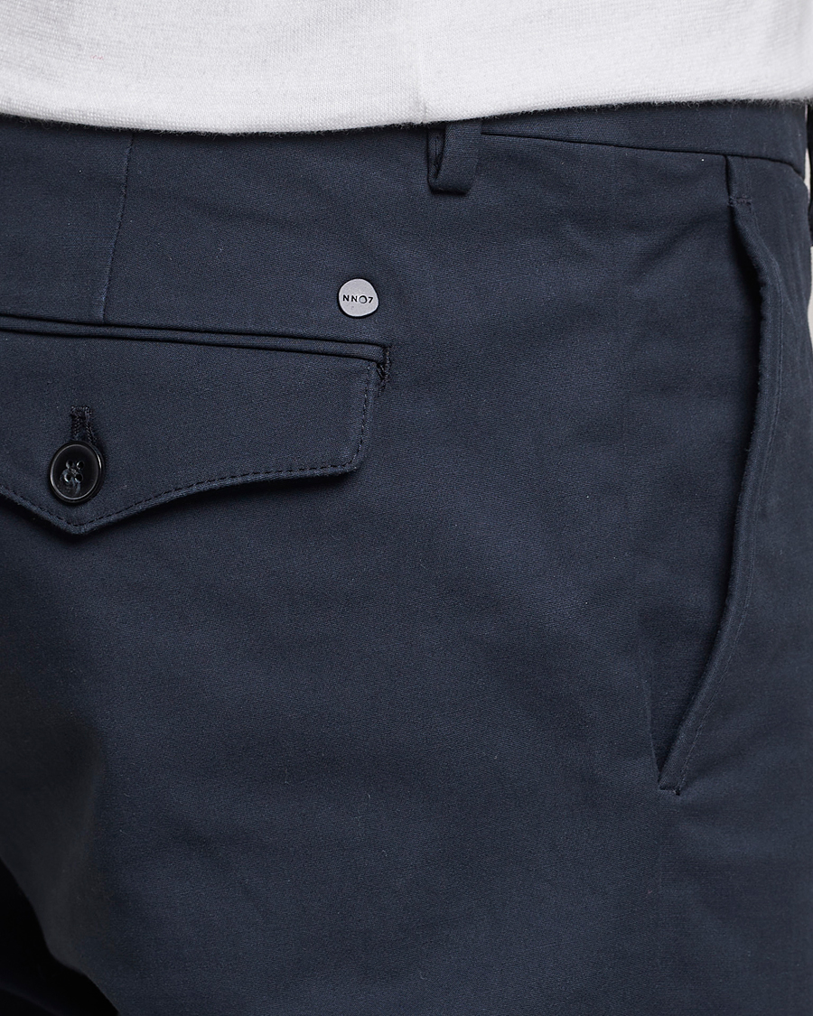 Men | Trousers | NN07 | Scott Regular Fit Stretch Trousers Navy Blue