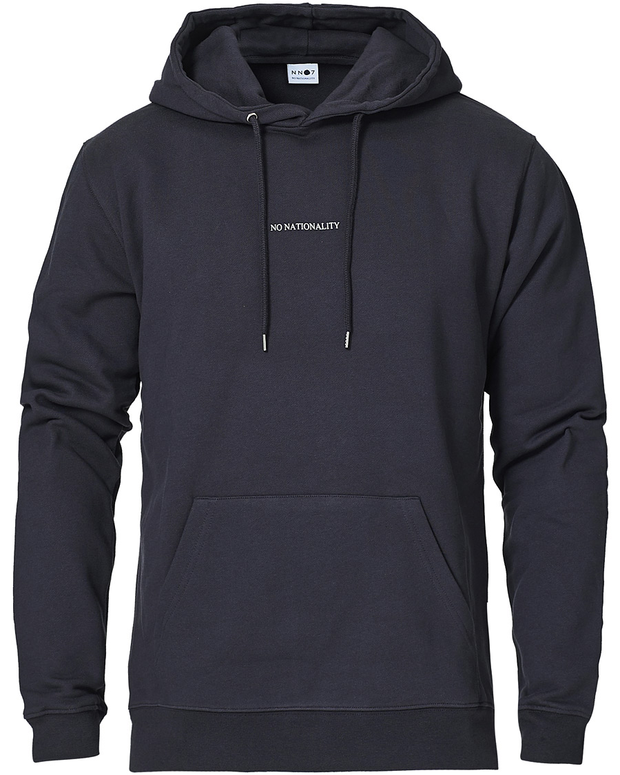 Men | Sweaters & Knitwear | NN07 | Barrow Printed Hoodie Navy Blue