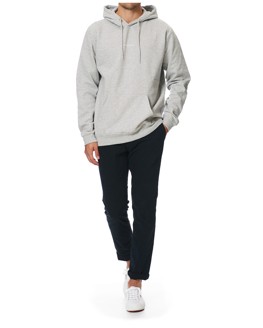 Men | Sweaters & Knitwear | NN07 | Barrow Printed Hoodie Light Grey Melange