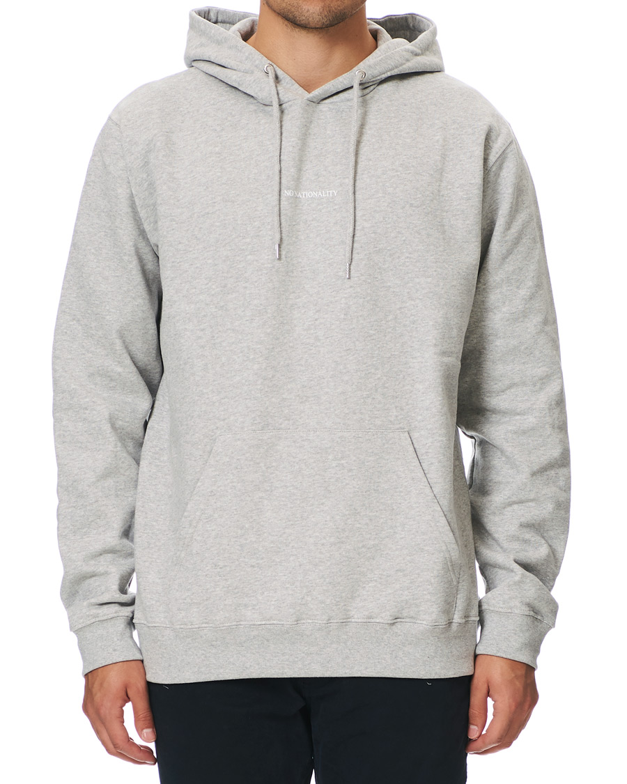 Men | Sweaters & Knitwear | NN07 | Barrow Printed Hoodie Light Grey Melange