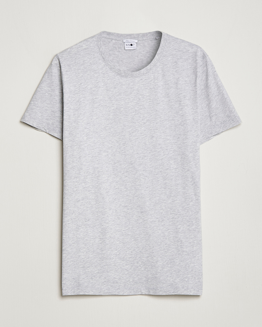 Men | T-Shirts | NN07 | Pima Crew Neck Tee Light Grey Melange