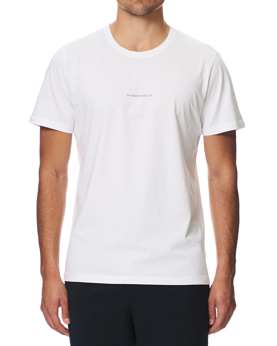 Men | T-Shirts | NN07 | Ethan Printed Crew Neck Tee White