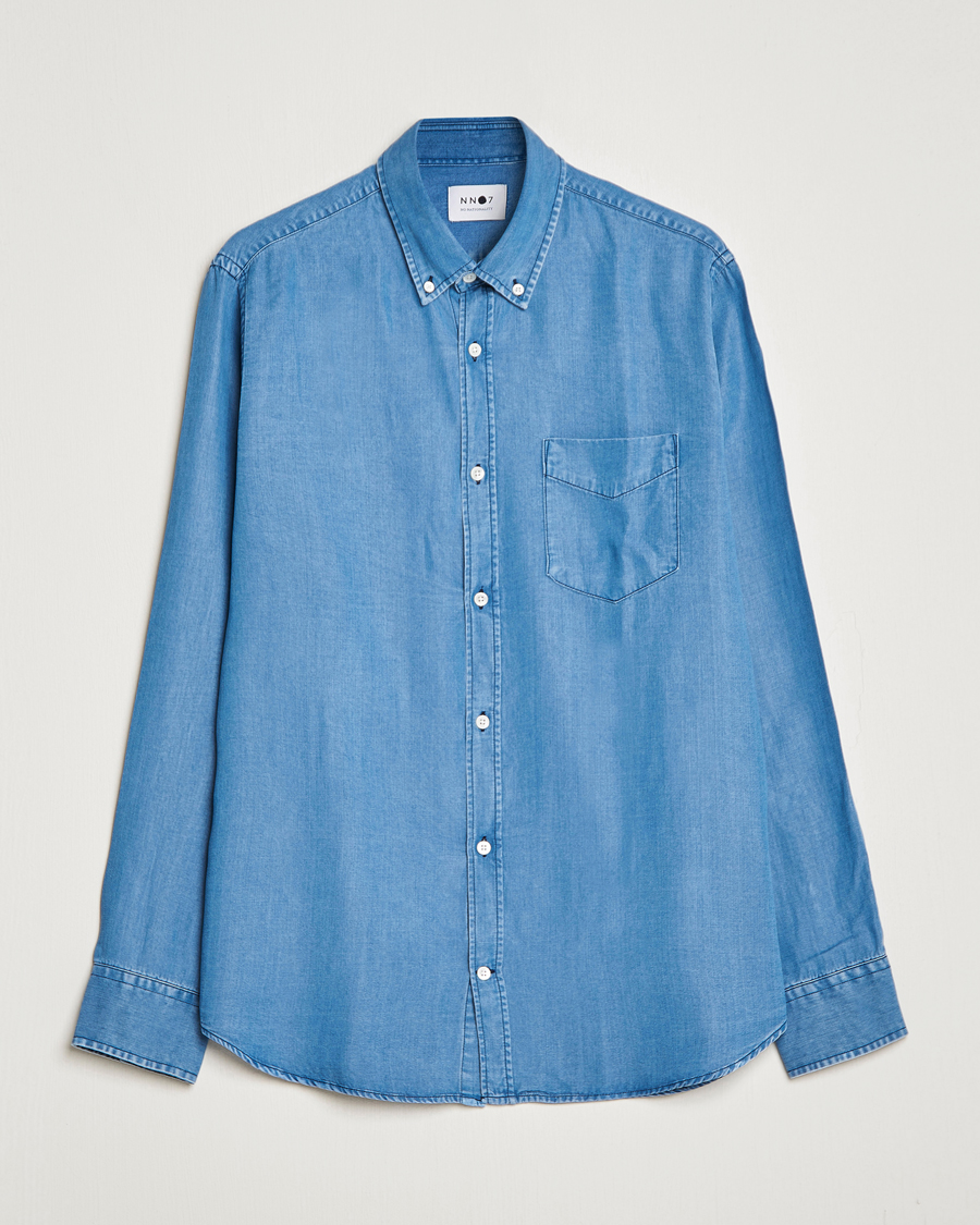NN07 Levon Tencel Denim Shirt Light Blue at CareOfCarl.com