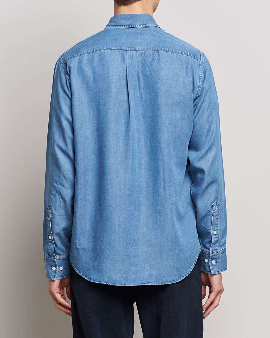 Men | Shirts | NN07 | Levon Tencel Denim Shirt Light Blue