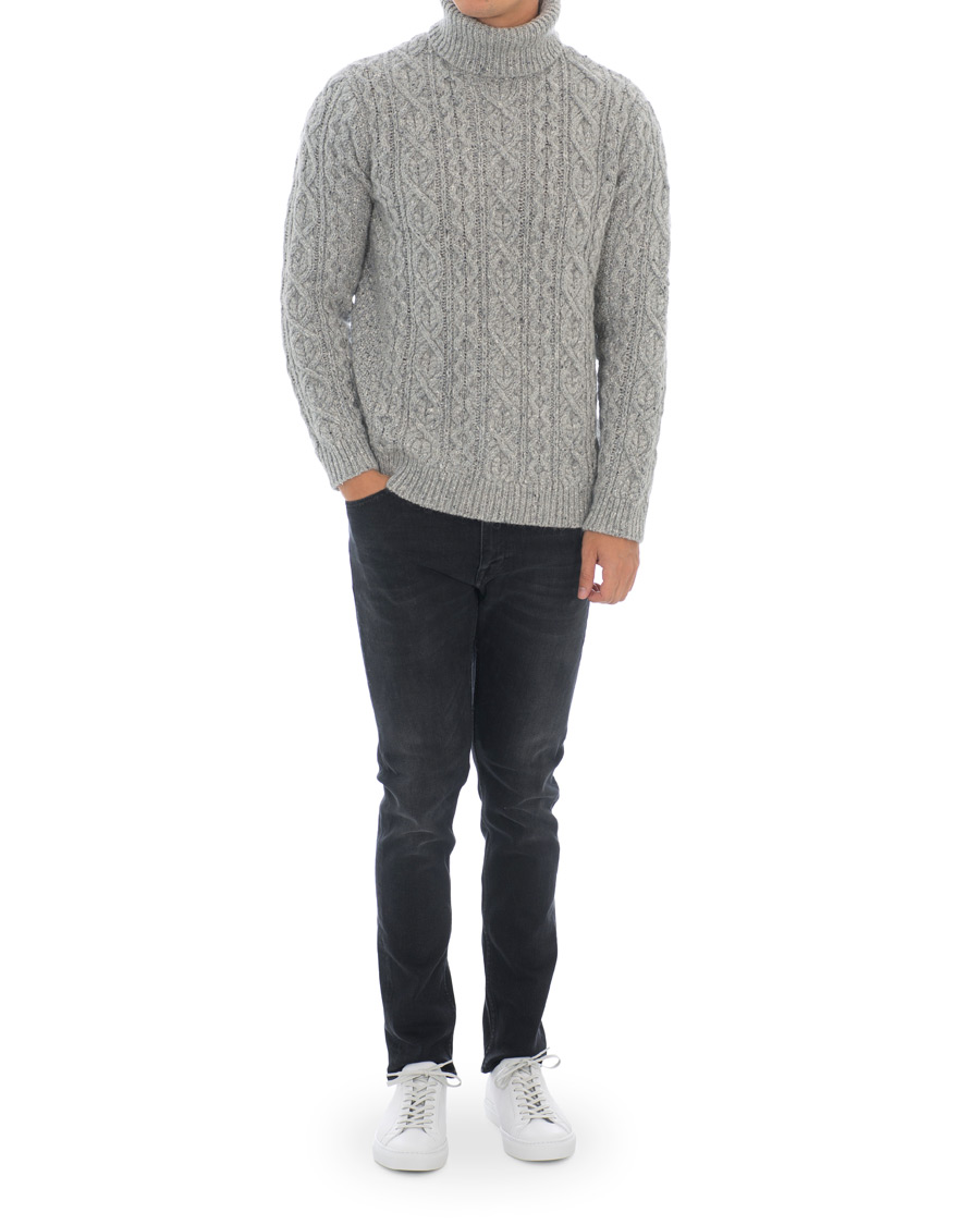 Men | Sweaters & Knitwear | NN07 | Bert Cable Rollneck Grey