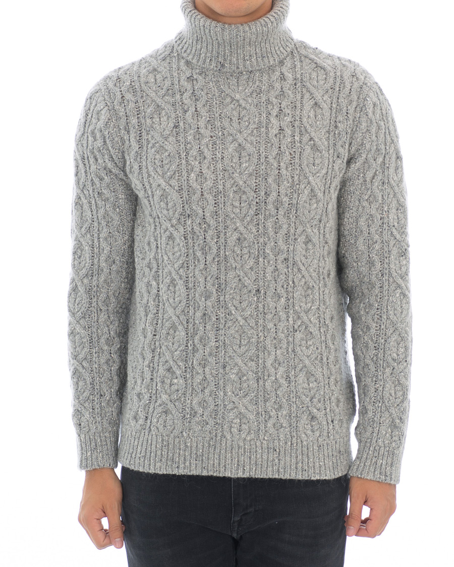 Men | Sweaters & Knitwear | NN07 | Bert Cable Rollneck Grey