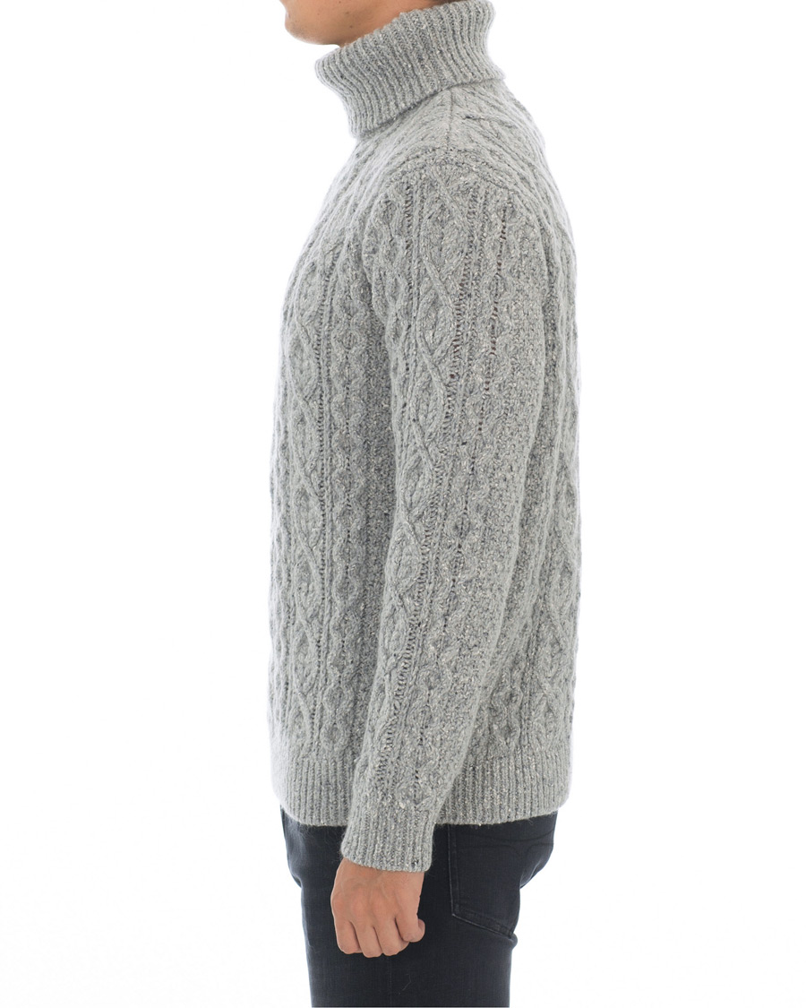 Men | Sweaters & Knitwear | NN07 | Bert Cable Rollneck Grey