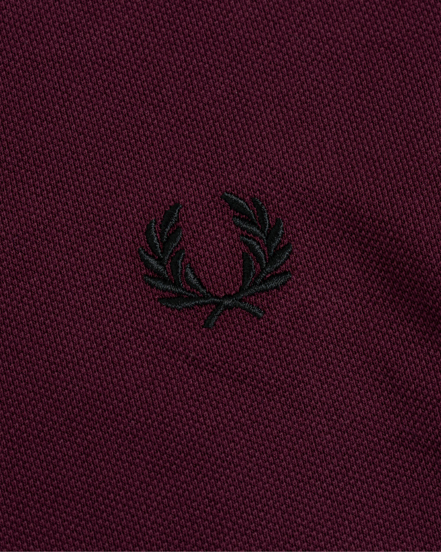 Men | Polo Shirts | Fred Perry | Slim Fit Polo Twin Tip Wine Red/White