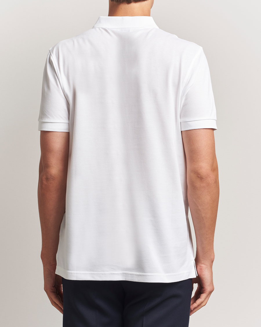 Men | Polo Shirts | Sunspel | Short Sleeve Pique Polo White