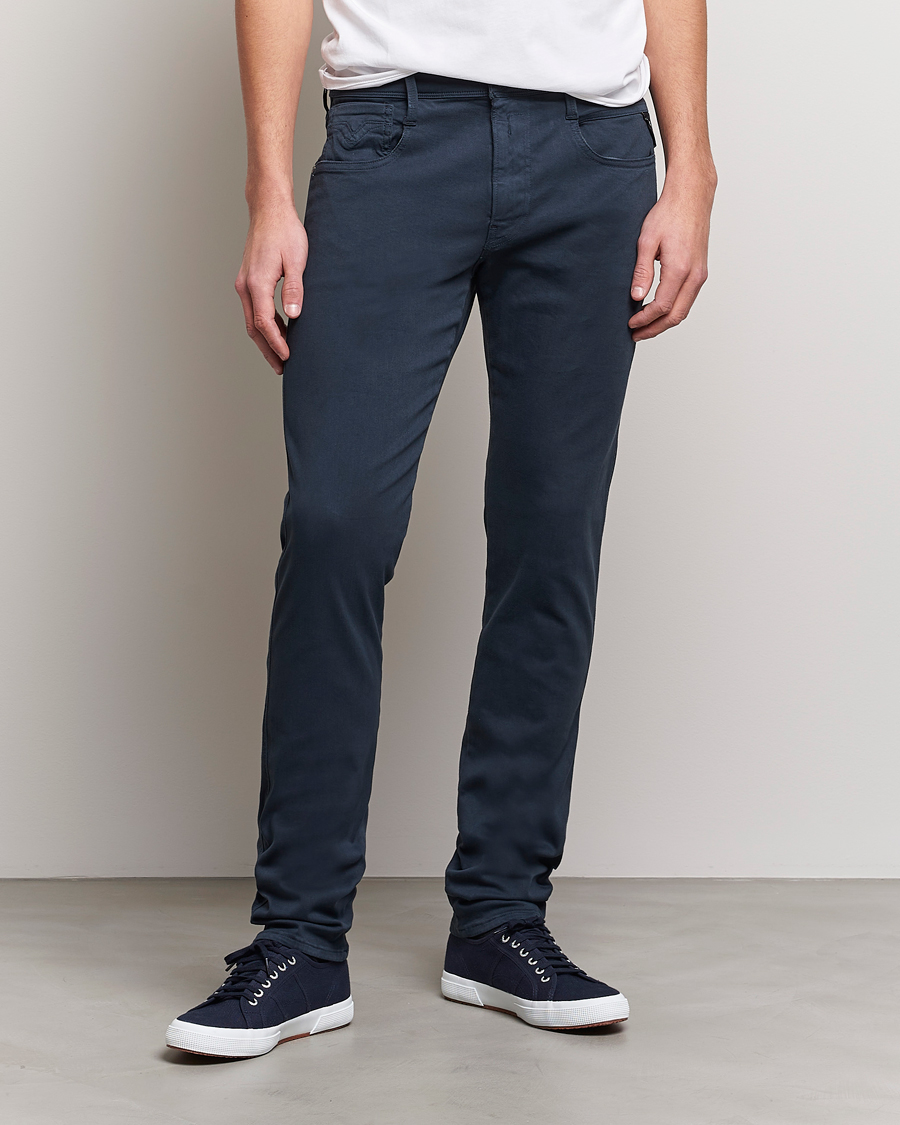 Men | Trousers | Replay | Anbass Hyperflex X.Lite 5-Pocket Pants Blue