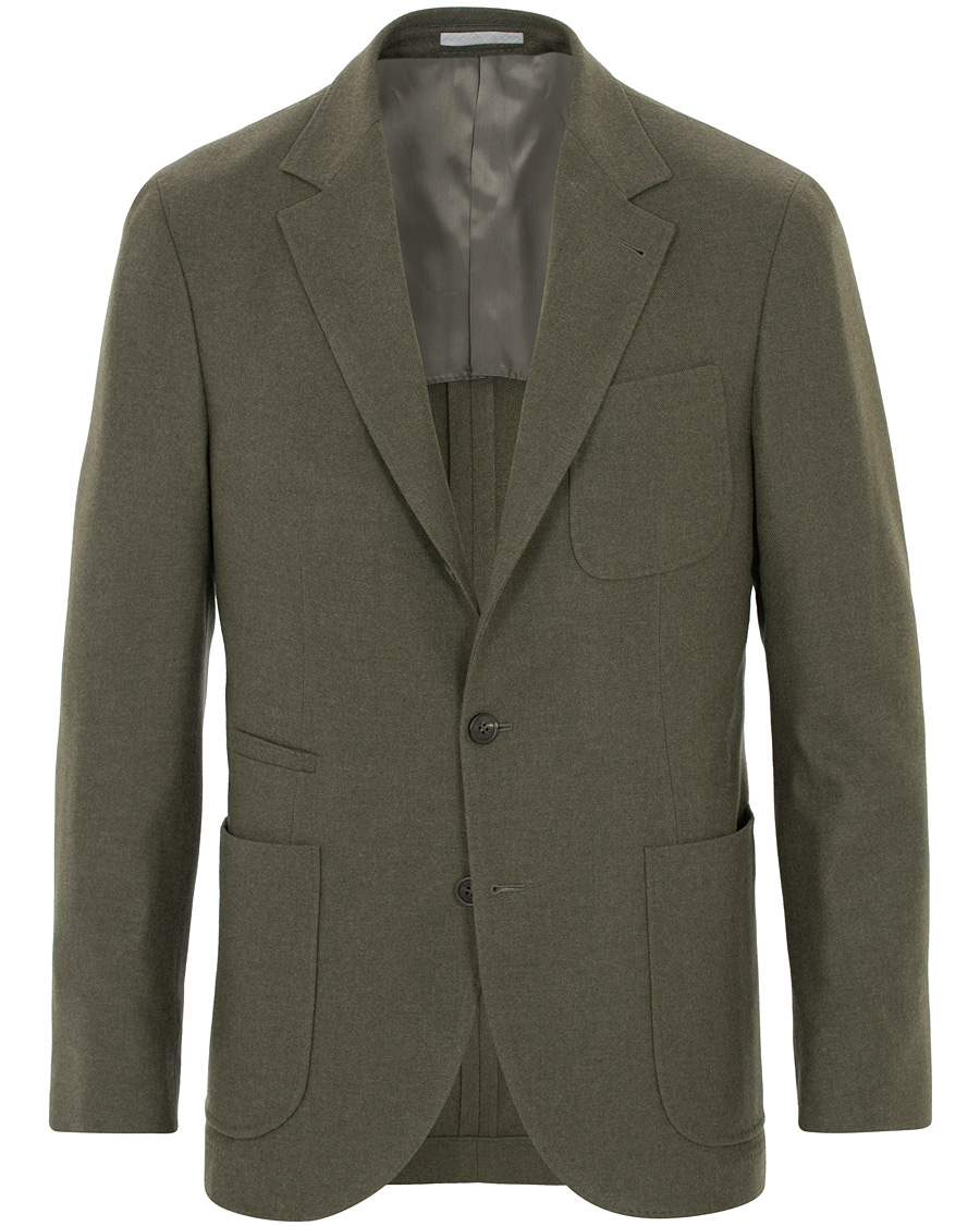 Men | Blazers | Brunello Cucinelli | Cashmere Blend Patch Pocket Blazer Green