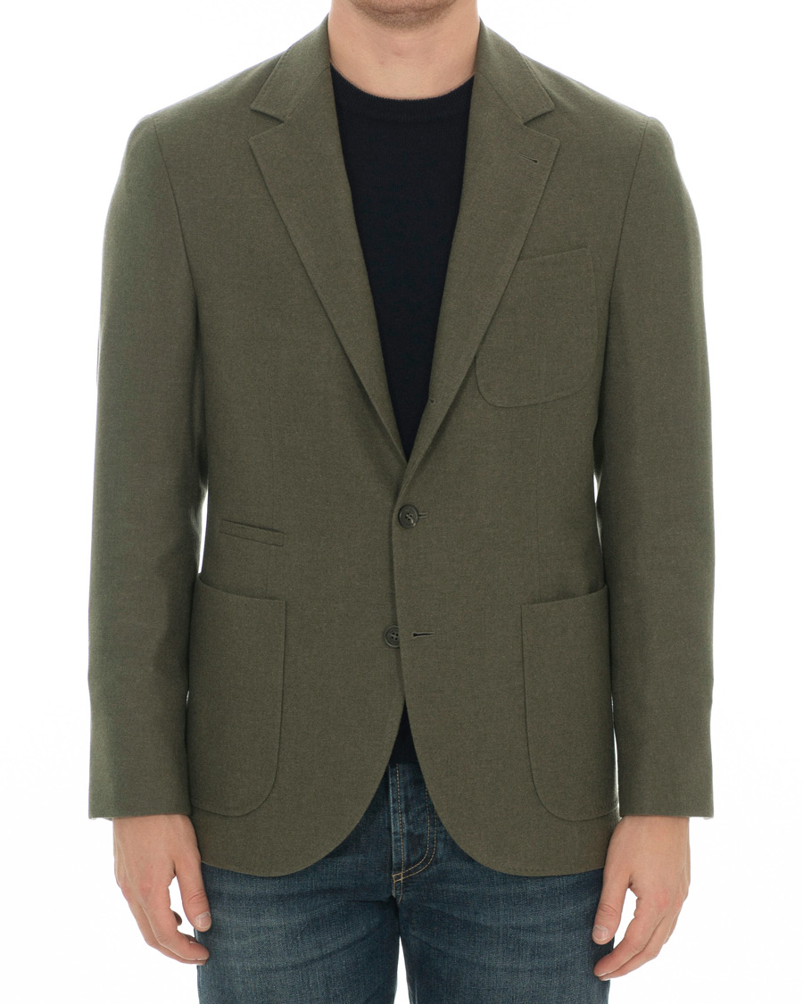 Brunello Cucinelli Cashmere Blend Patch Pocket Blazer Green hos C