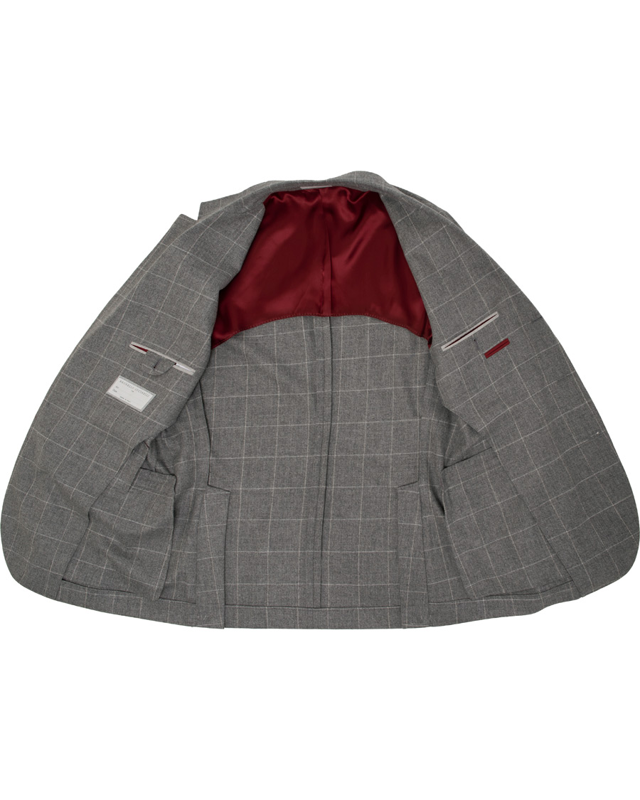 Men | Blazers | Brunello Cucinelli | Windowpane Check Blazer Light Grey