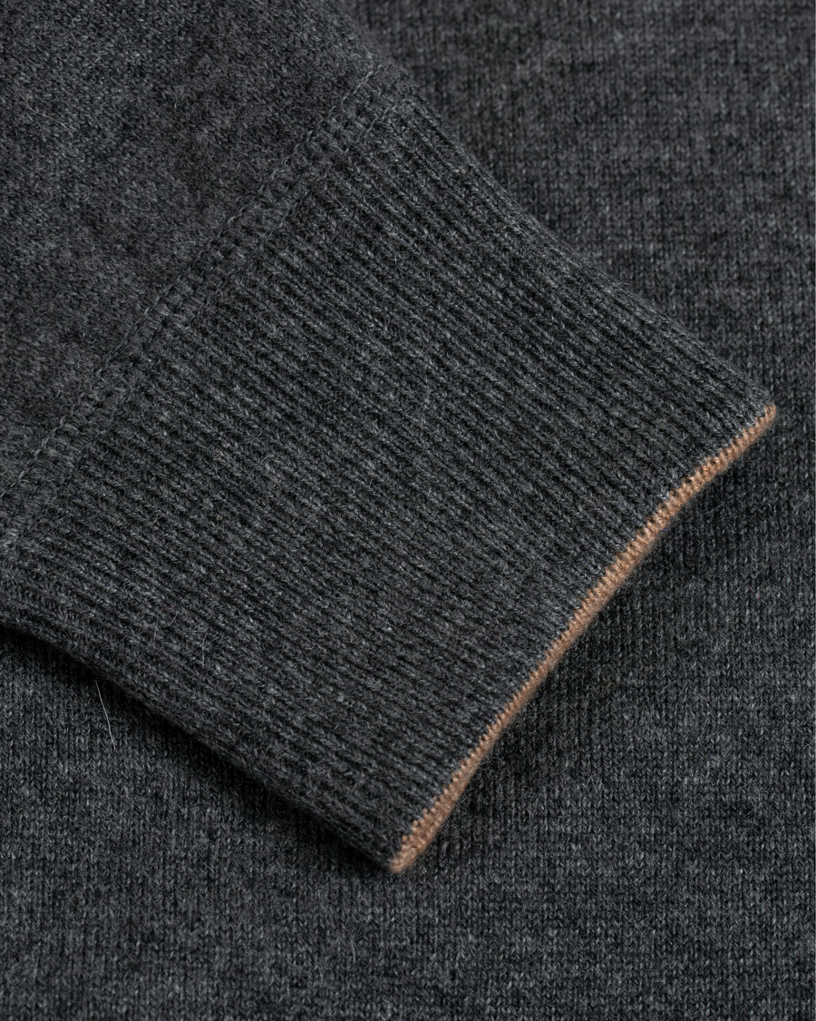 Men | Sweaters & Knitwear | Brunello Cucinelli | Cashmere Zip Hoodie Dark Grey