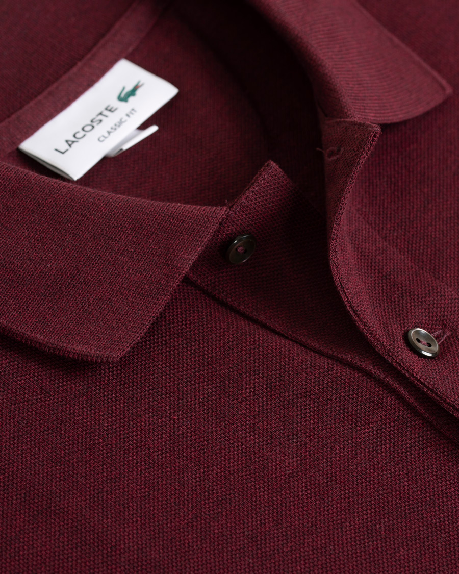 Men | Polo Shirts | Lacoste | Original Polo Melange Piké Vine Chine