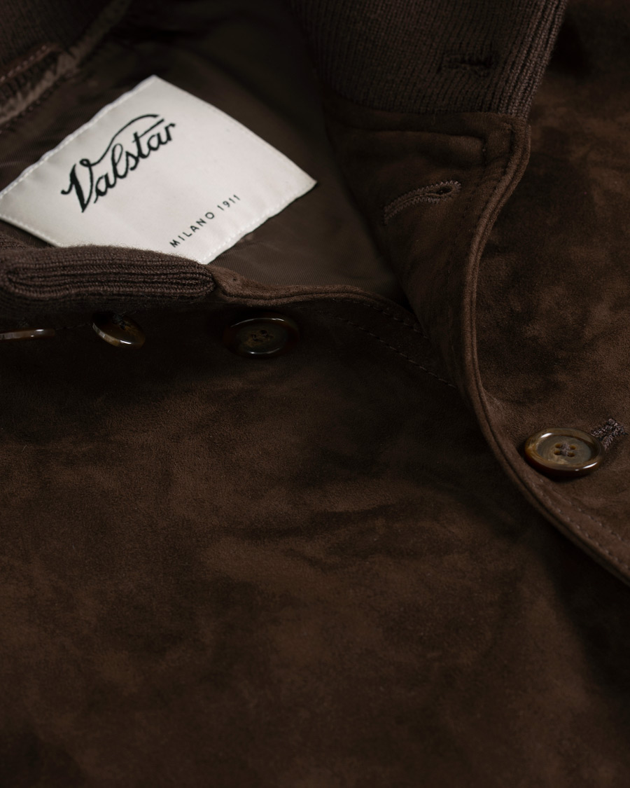 Men | Coats & Jackets | Valstar | Valstarino Suede Jacket Dark Brown