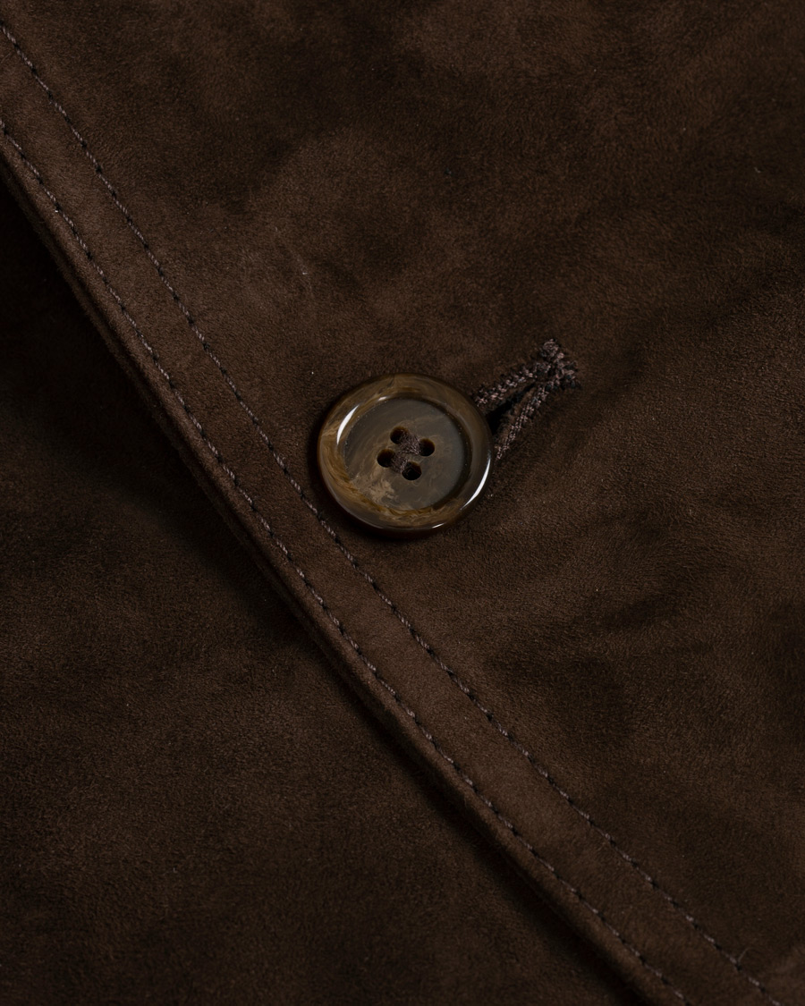 Men | Coats & Jackets | Valstar | Valstarino Suede Jacket Dark Brown
