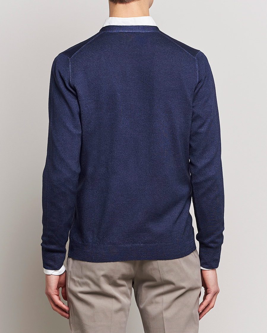 Men | Sweaters & Knitwear | Gran Sasso | Vintage Merino Fashion Fit Cardigan Navy
