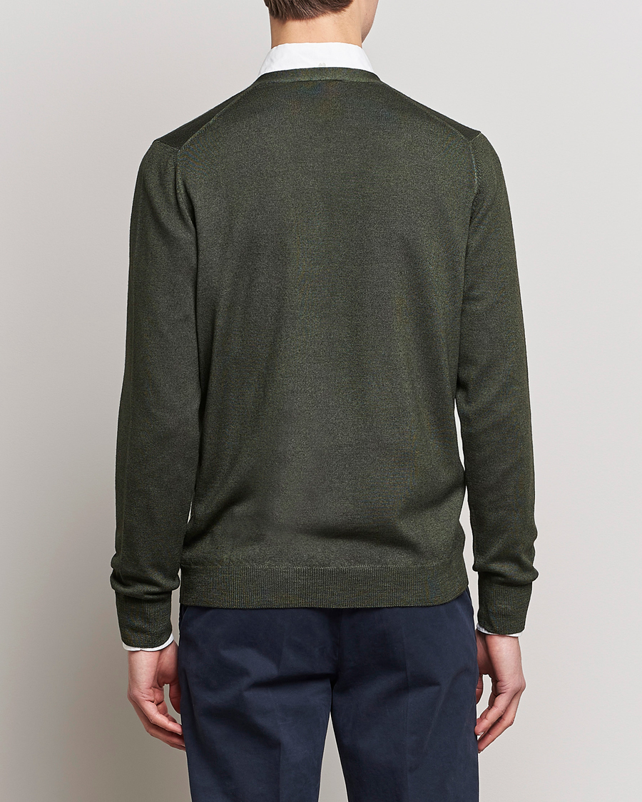 Men | Sweaters & Knitwear | Gran Sasso | Vintage Merino Fashion Fit Cardigan Green