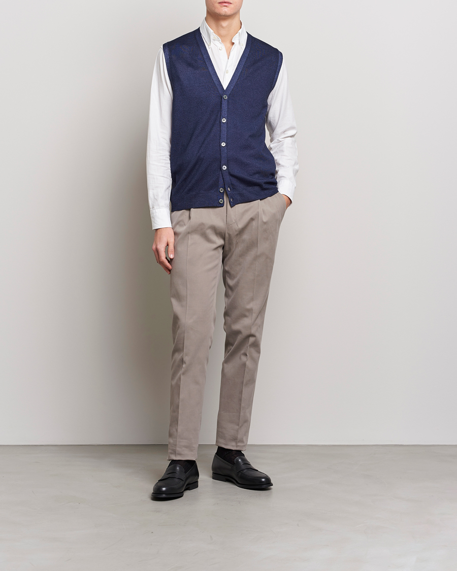 Men | Italian Department | Gran Sasso | Vintage Merino Fashion Fit Slipover Navy