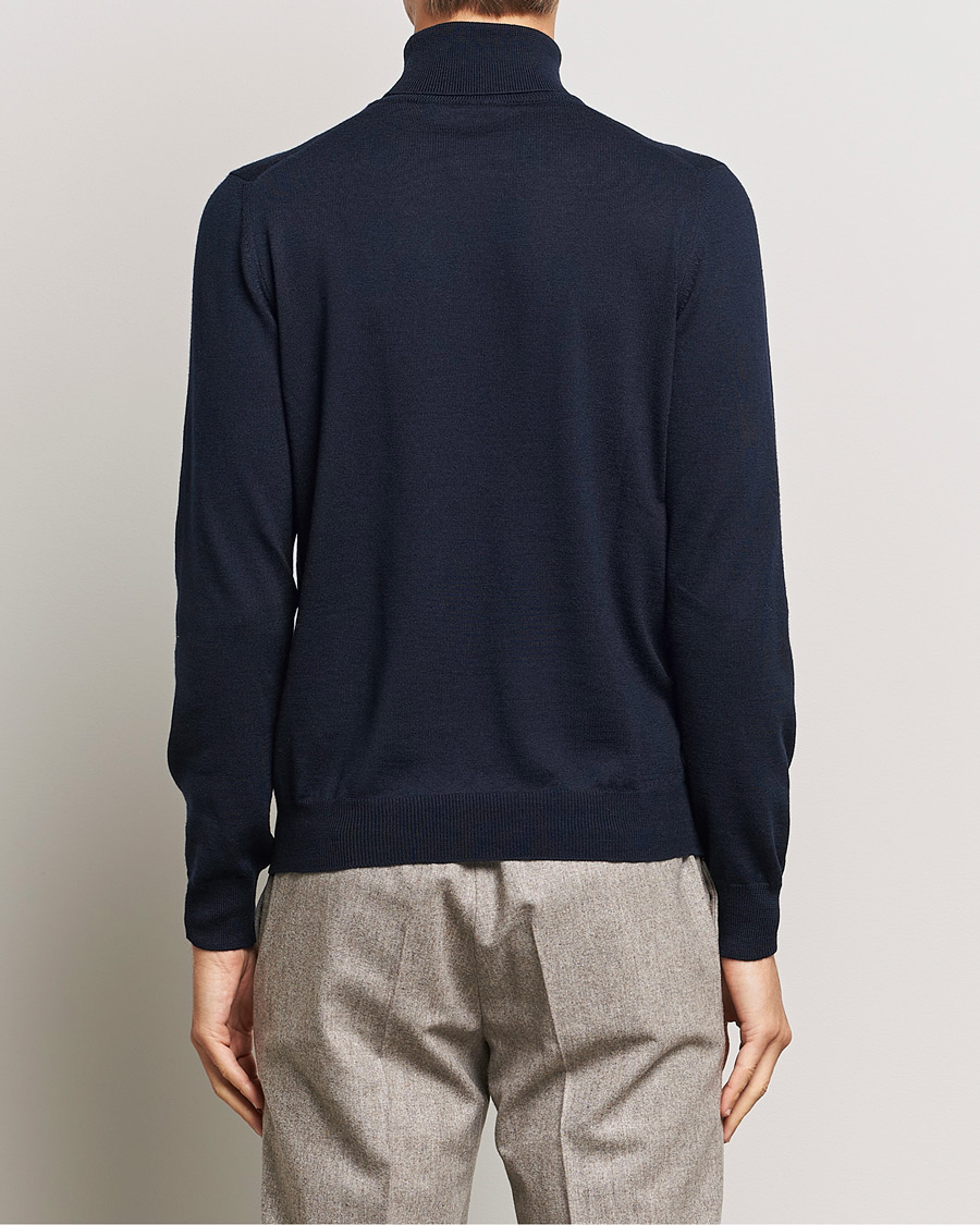 Men | Sweaters & Knitwear | Gran Sasso | Merino Fashion Fit Rollneck Navy