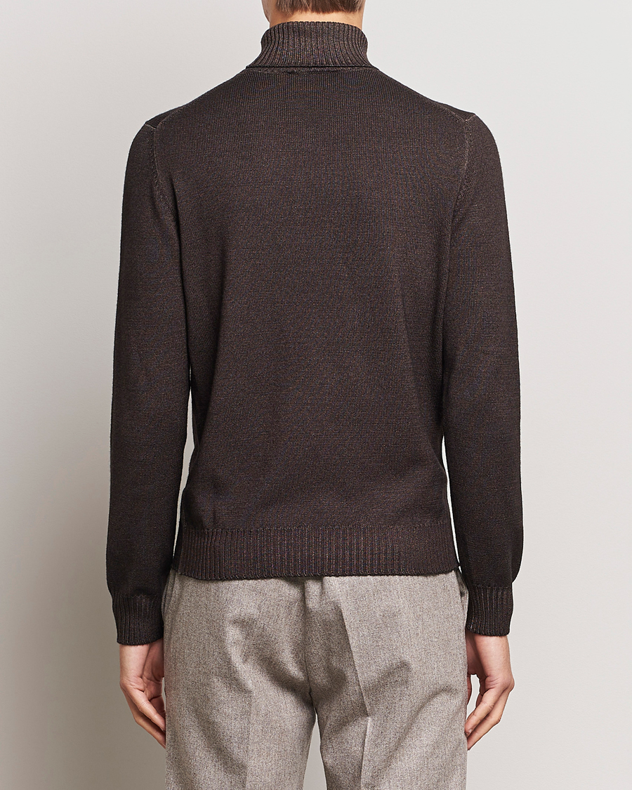 Men | Sweaters & Knitwear | Gran Sasso | Vintage Merino Fashion Fit Polo Brown