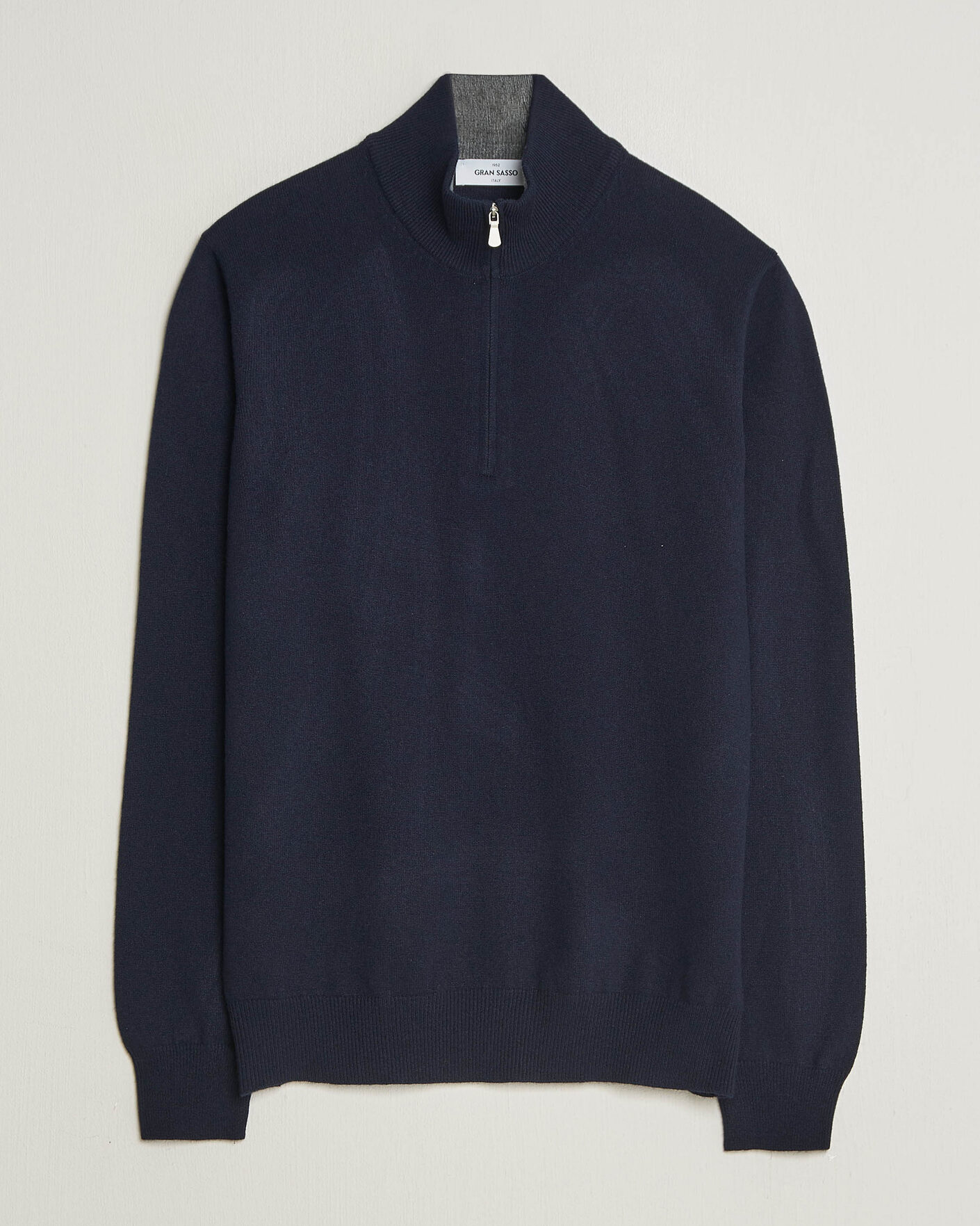 Men | Sweaters & Knitwear | Gran Sasso | Wool/Cashmere Half Zip Navy