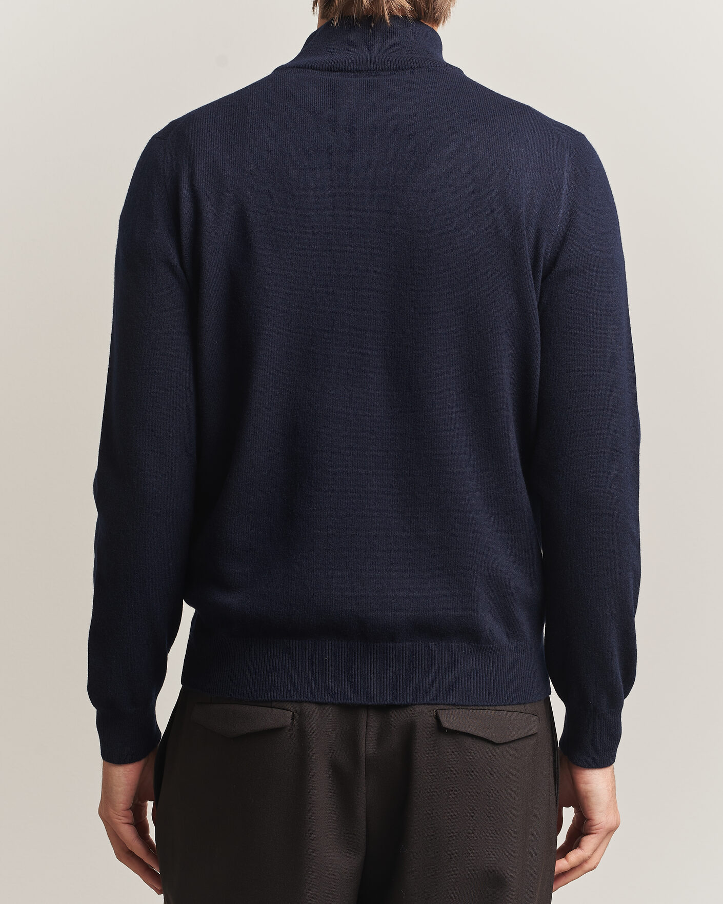 Men | Sweaters & Knitwear | Gran Sasso | Wool/Cashmere Half Zip Navy