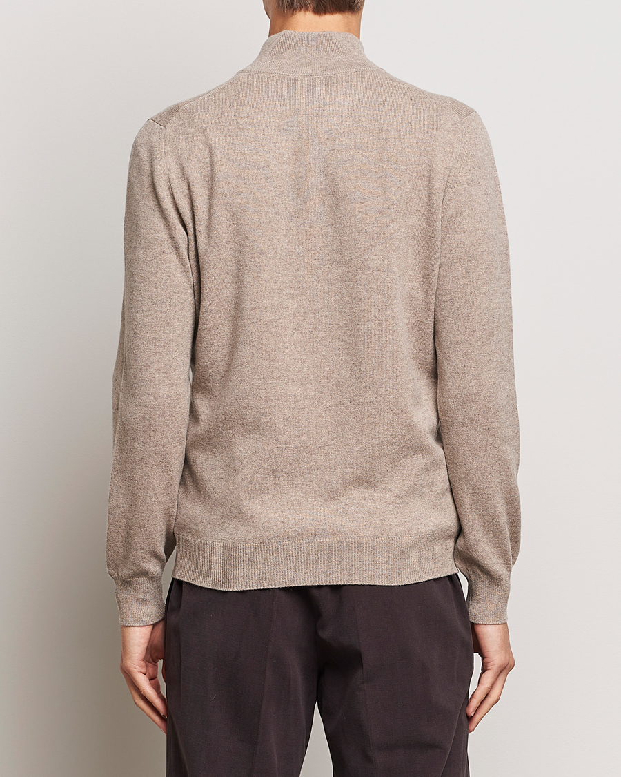 Men | Sweaters & Knitwear | Gran Sasso | Wool/Cashmere Half Zip Beige Melange