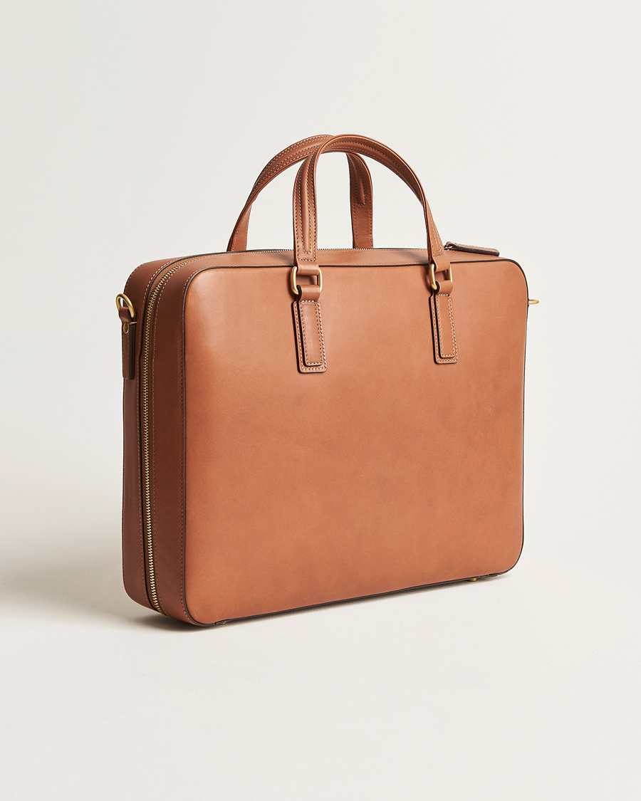 Men | Bags | Mismo | Morris Full Grain Leather Briefcase Tabac