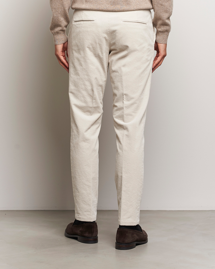 Men | Trousers | Oscar Jacobson | Denz Corduroy Trousers White