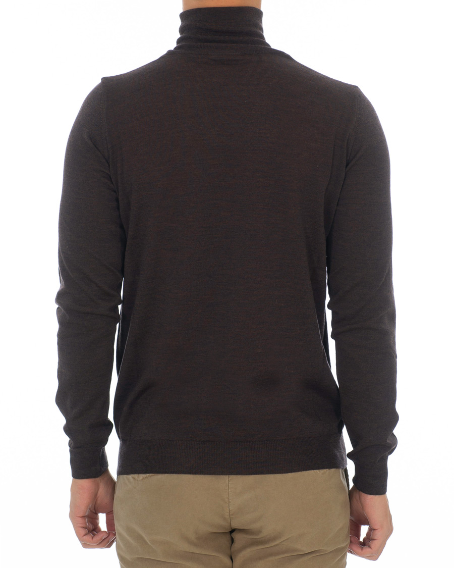 Men | Sweaters & Knitwear | Oscar Jacobson | Cole Extra Fine Merino Rollneck Brown