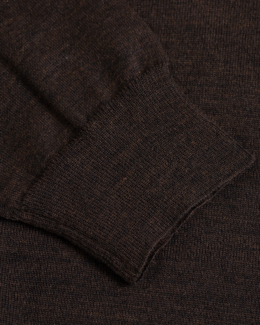 Men | Sweaters & Knitwear | Oscar Jacobson | Cole Extra Fine Merino Rollneck Brown