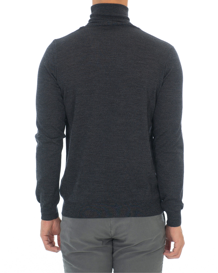 Men | Sweaters & Knitwear | Oscar Jacobson | Cole Extra Fine Merino Rollneck Dark Grey