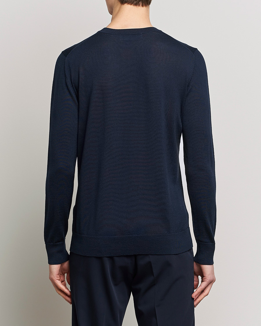 Men | Sweaters & Knitwear | Samsøe & Samsøe | Flemming Superfine Merino Wool Crew Neck Night Sky
