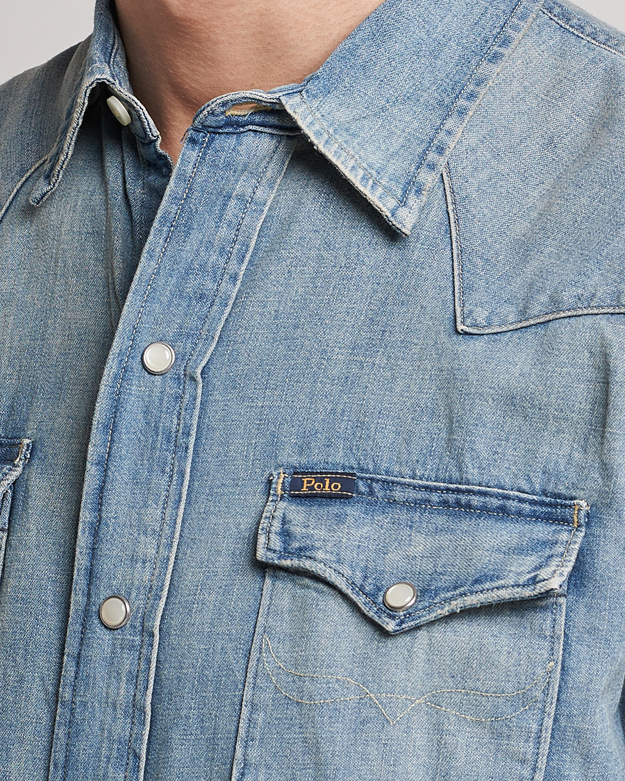 Men | Shirts | Polo Ralph Lauren | Icon Wester Denim Shirt Light Blue