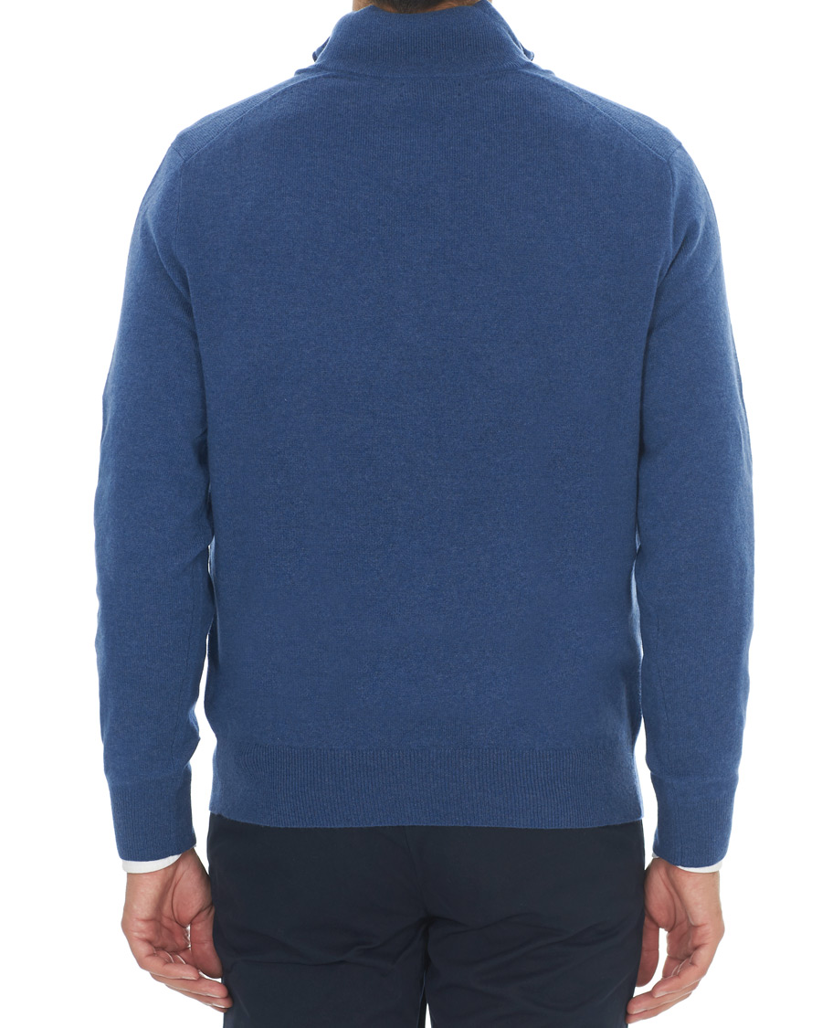 Men | Sweaters & Knitwear | Polo Ralph Lauren | Merino Half Zip Shale Blue