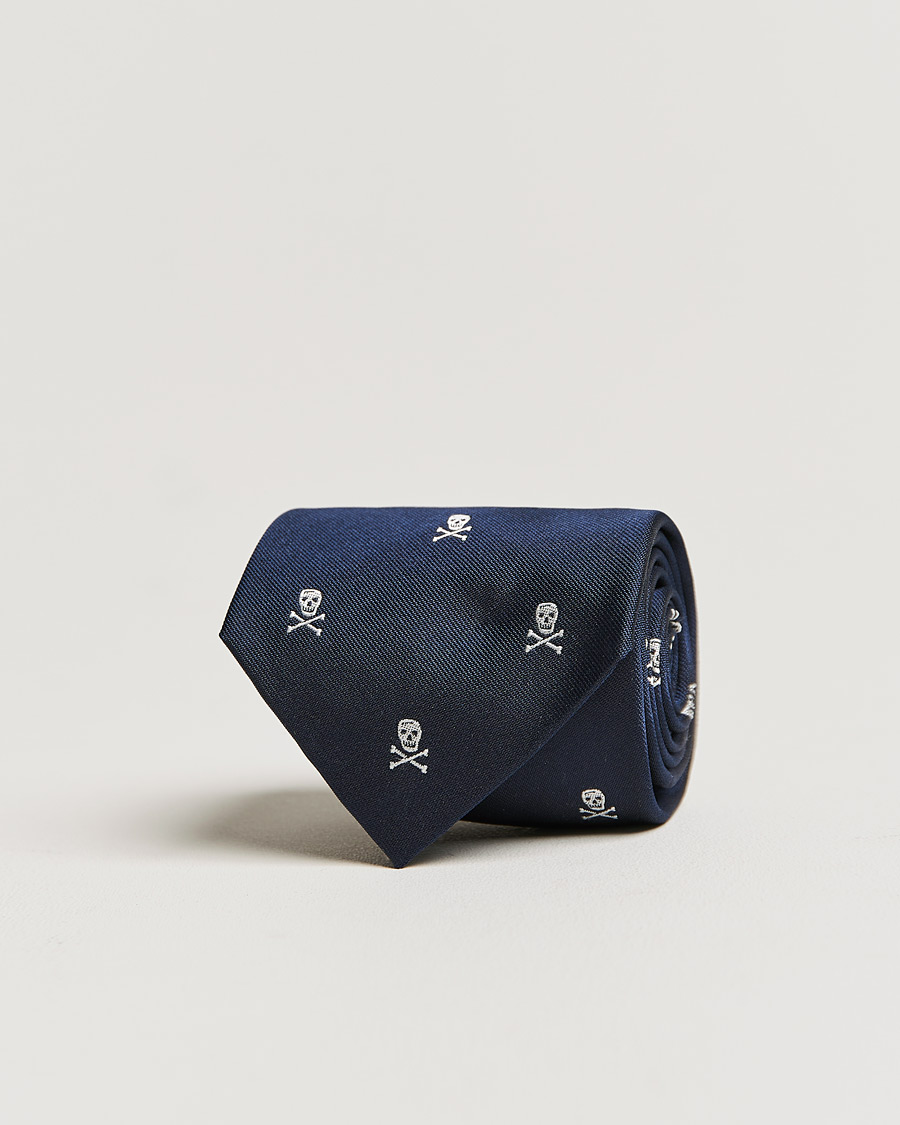 Men | Ties | Ralph Lauren Purple Label | Ralph Lauren Purple LabelSkull & Crossbone Silk TieNavy