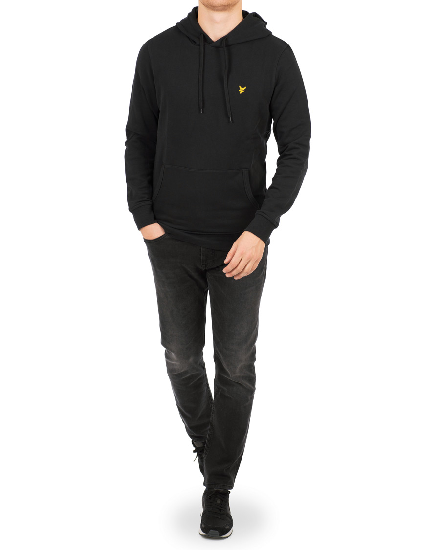 Men | Sweaters & Knitwear | Lyle & Scott | Pullover Hoodie True Black