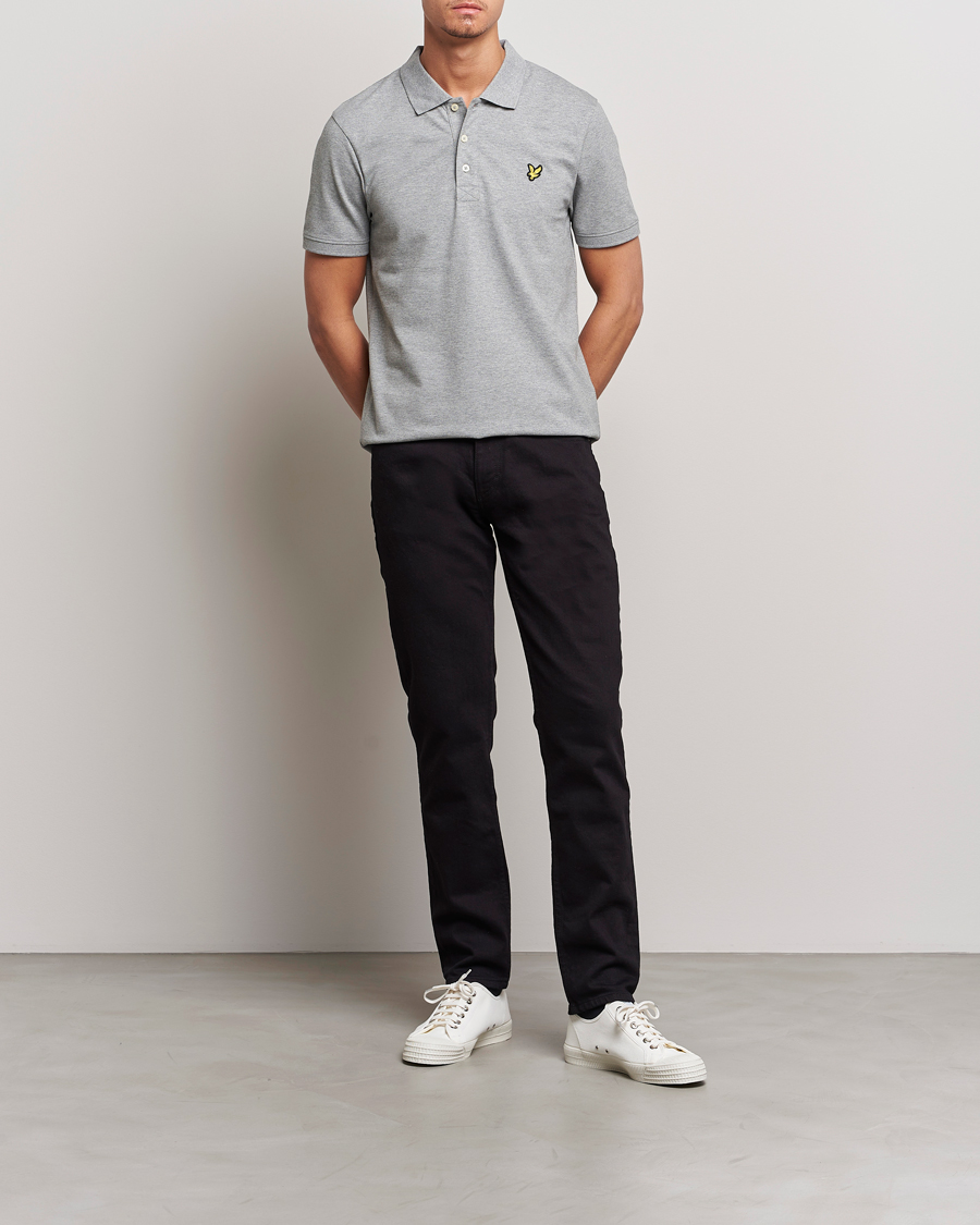 Men | Polo Shirts | Lyle & Scott | Plain Polo Shirt Mid Grey Marl
