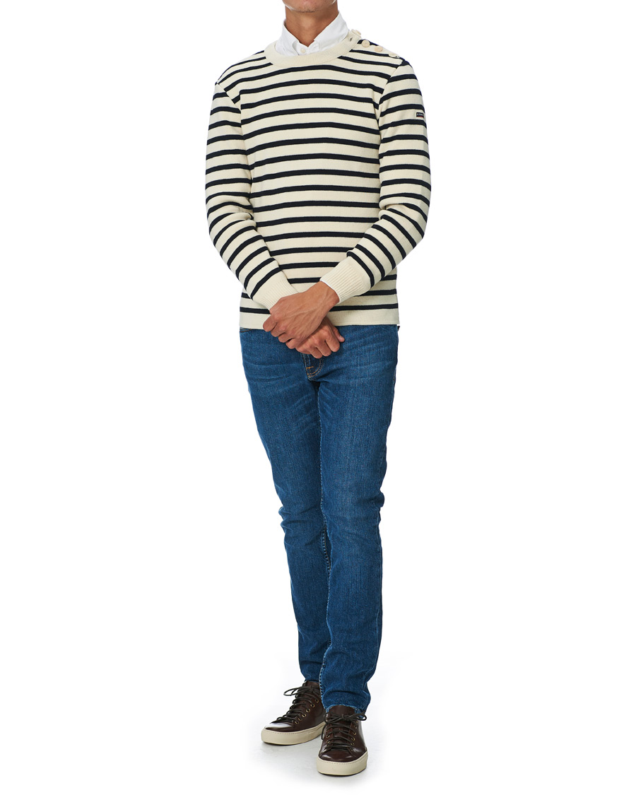 Men | Basics | Armor-lux | Fouesnant Classic Sweater Nature/Navy