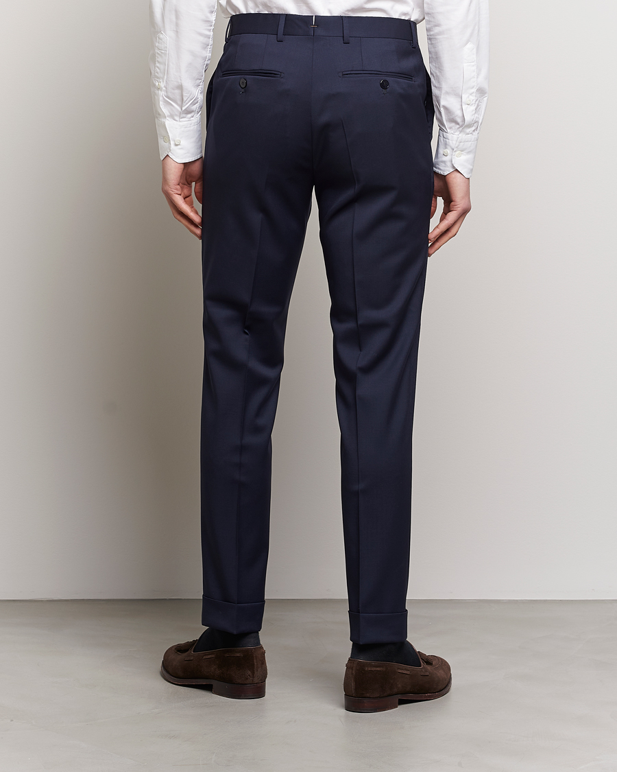 Men | Trousers | Morris | Prestige Wool Suit Trousers Navy