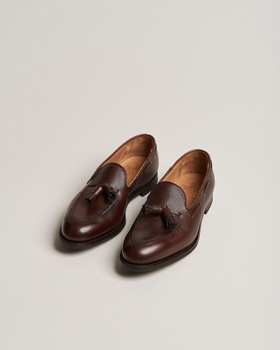 Men | Handmade Shoes | Crockett & Jones | Cavendish 2 City Sole Dark Brown Grain