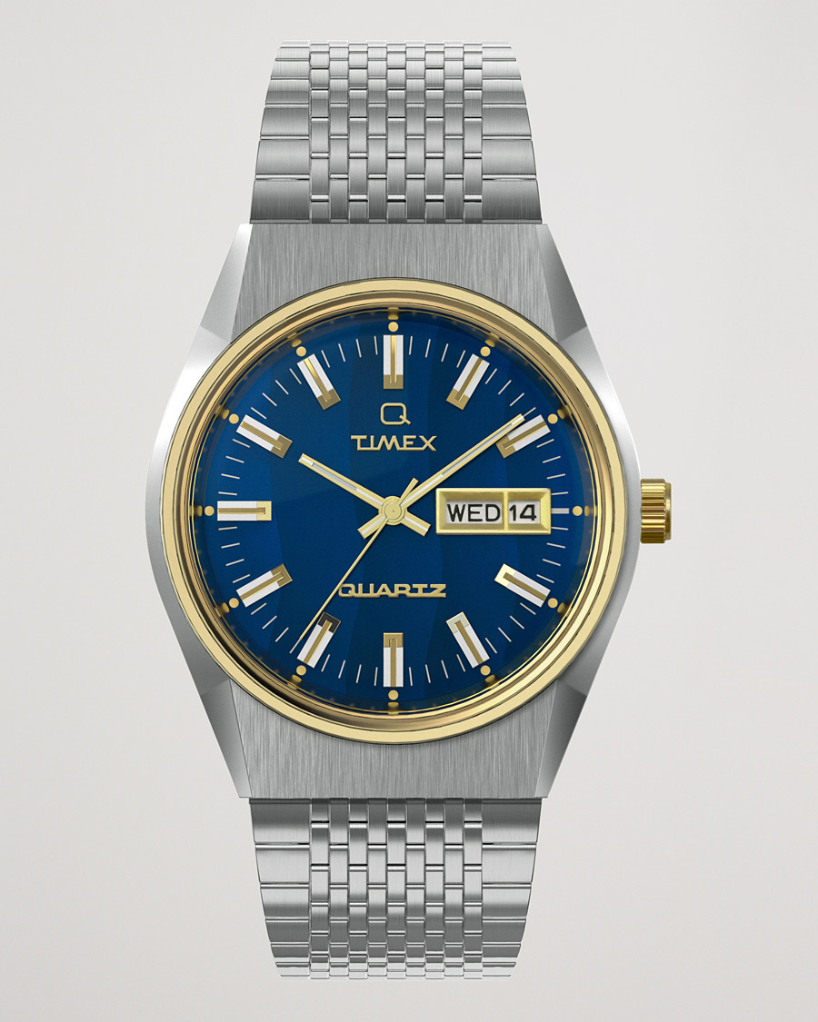 Men | Timex Q Reissue 1978 Falcon Eye 38mm Steel/Blue Dial | Timex | Q Reissue 1978 Falcon Eye 38mm Steel/Blue Dial