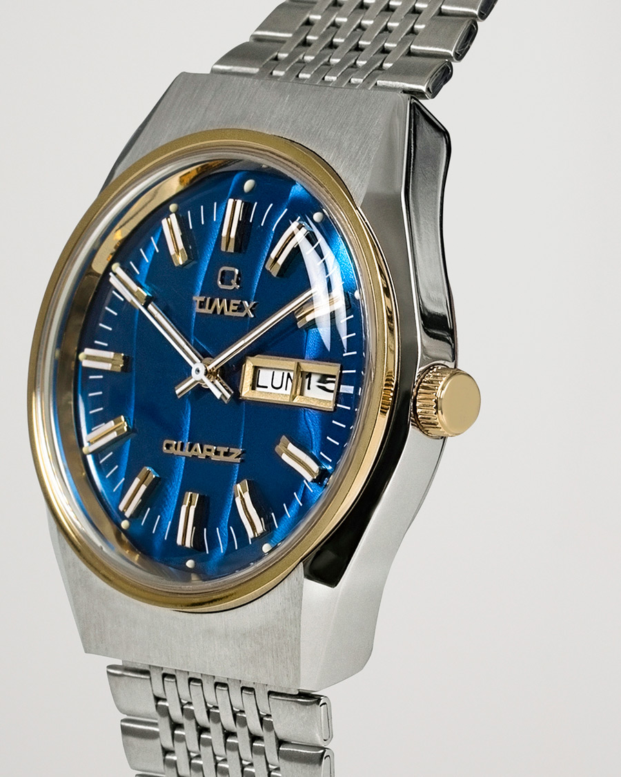 Men | Timex Q Reissue 1978 Falcon Eye 38mm Steel/Blue Dial | Timex | Q Reissue 1978 Falcon Eye 38mm Steel/Blue Dial