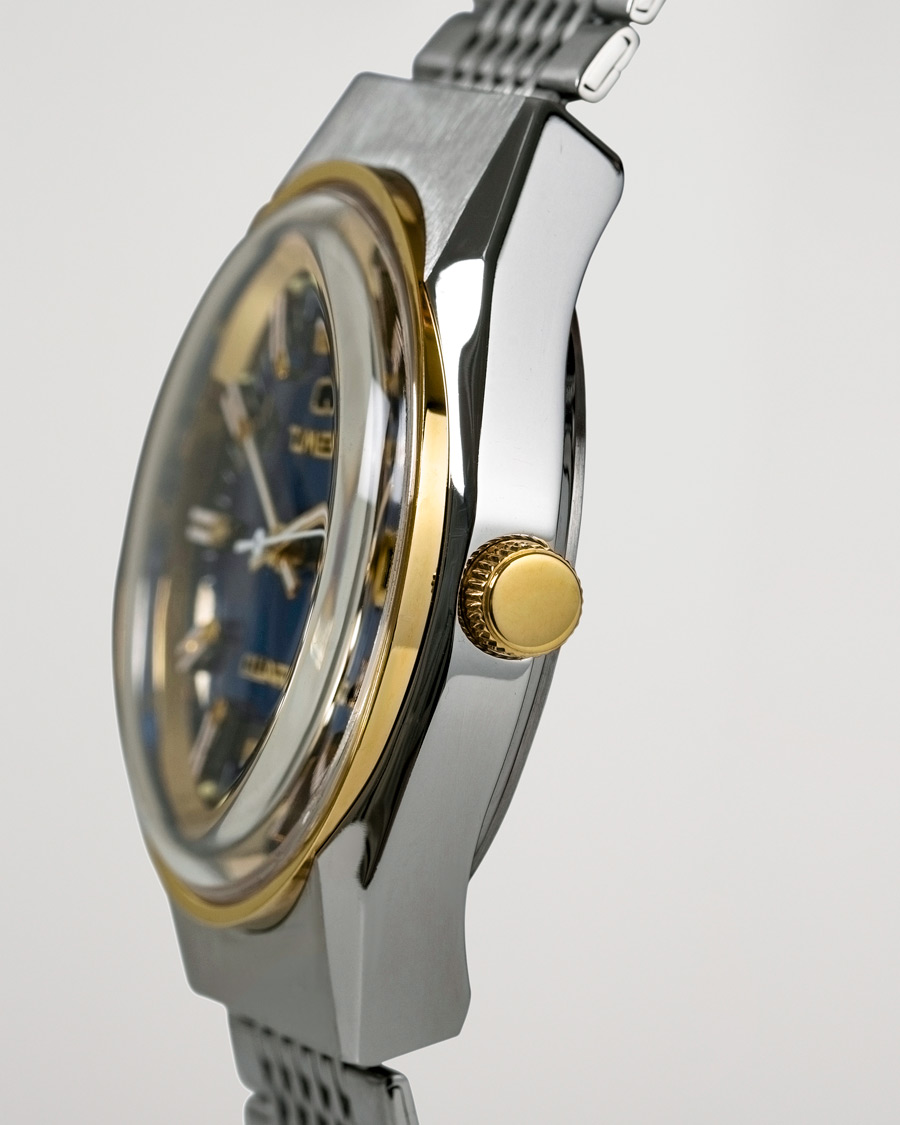 Men | Timex Q Reissue 1978 Falcon Eye 38mm Steel/Blue Dial | Timex | Q Reissue 1978 Falcon Eye 38mm Steel/Blue Dial