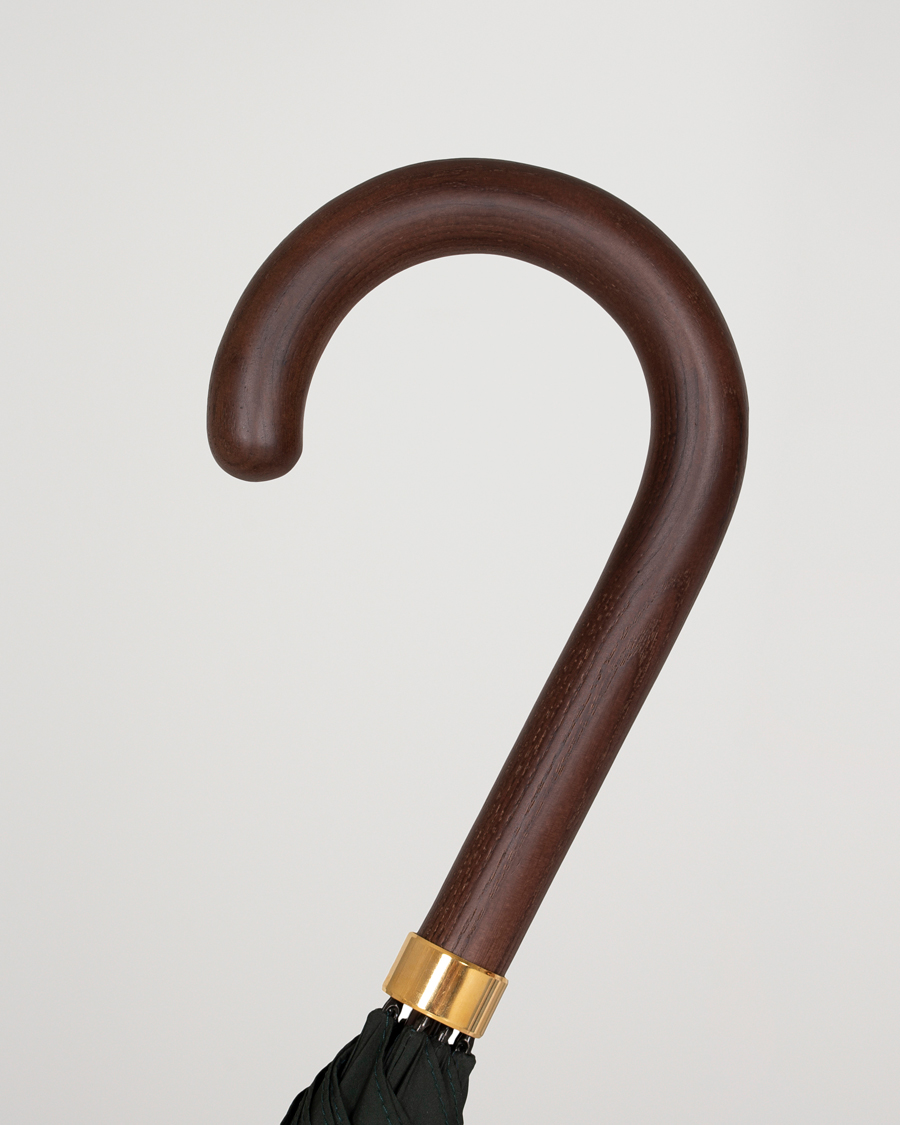 Men | Umbrellas | Fox Umbrellas | Polished Hardwood Umbrella Racing Green