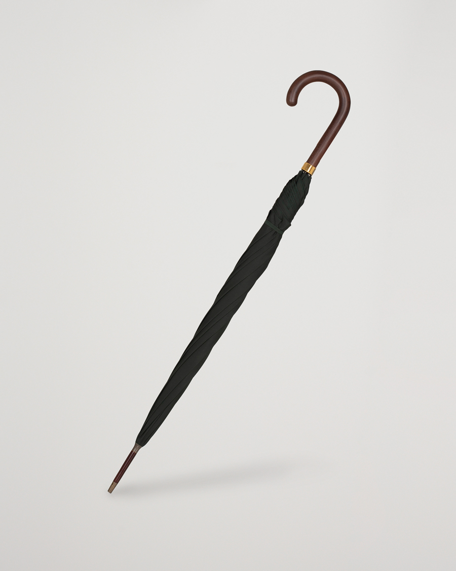 Men | Umbrellas | Fox Umbrellas | Polished Hardwood Umbrella Racing Green