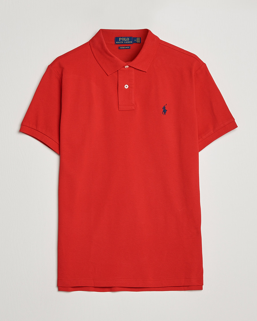 Men | Polo Shirts | Polo Ralph Lauren | Custom Slim Fit Polo Red